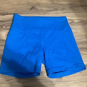 Poolside blue Lululemon biker shorts